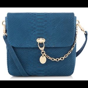 Henri Bendel Sutton suede snake crossbody bag NWT
